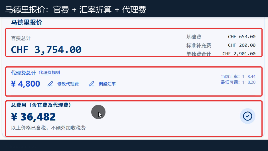 EAZYIPR 的实际报价结果